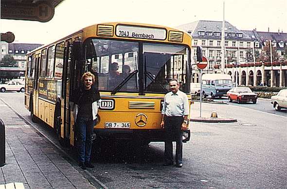 Eine der letzten Berufsverkehrsfahrten von Karlsruhe im Oktober 1984