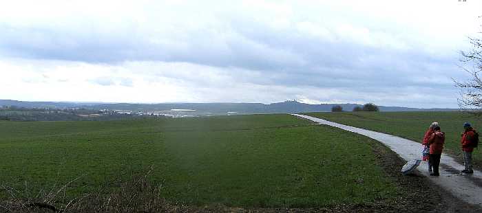 Blick über Sinsheim zum Steinsberg